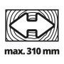 Schnittbreite der Einhell Zug-Kapp-Gehrungssäge TC-SM 2131/1 Dual: max. 310 mm.