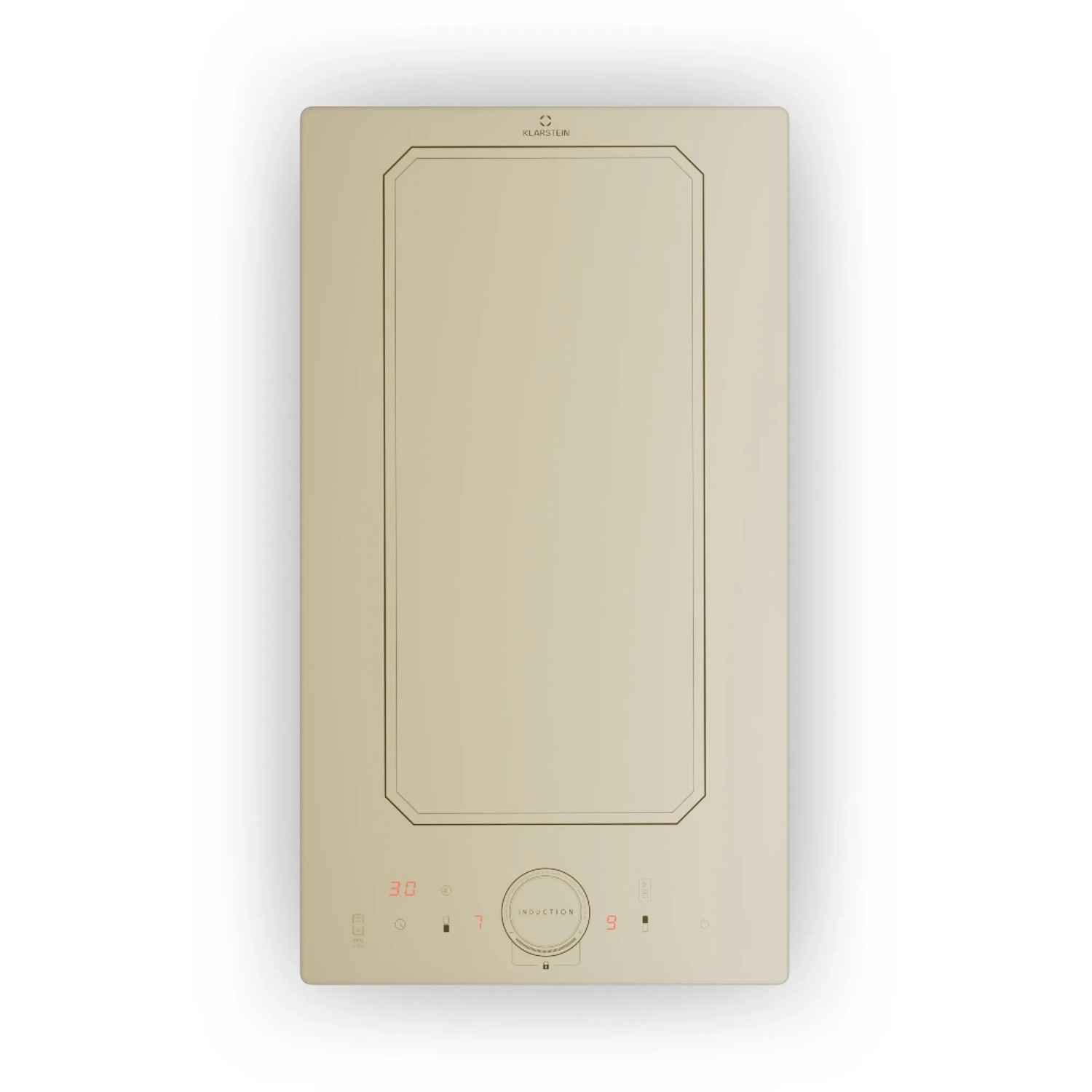 Klarstein Victoria Domino Induktionskochfeld Einbau 3500 W Flexzone Timer Vintage-Creme