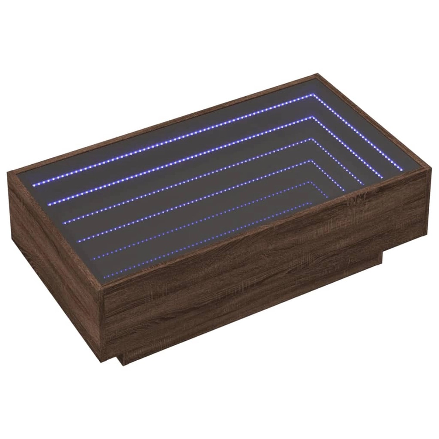 vidaXL LED-Couchtisch Braun Eichen-Optik 90x50x30 cm Holzwerkstoff 847524 günstig online kaufen