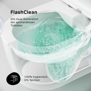 AM.PM Wand-WC Set mit FlashClean Spülung für hohe Hygiene und Komfort im modernen Badezimmer.