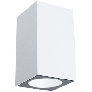 Weiße Paulmann LED Außenwandleuchte Flame, insektenfreundlich, 230V. Kubische Form.