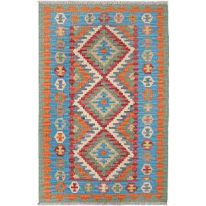 Looma Kelim Gashgai Handgewebt Bunt 159 x 105 cm