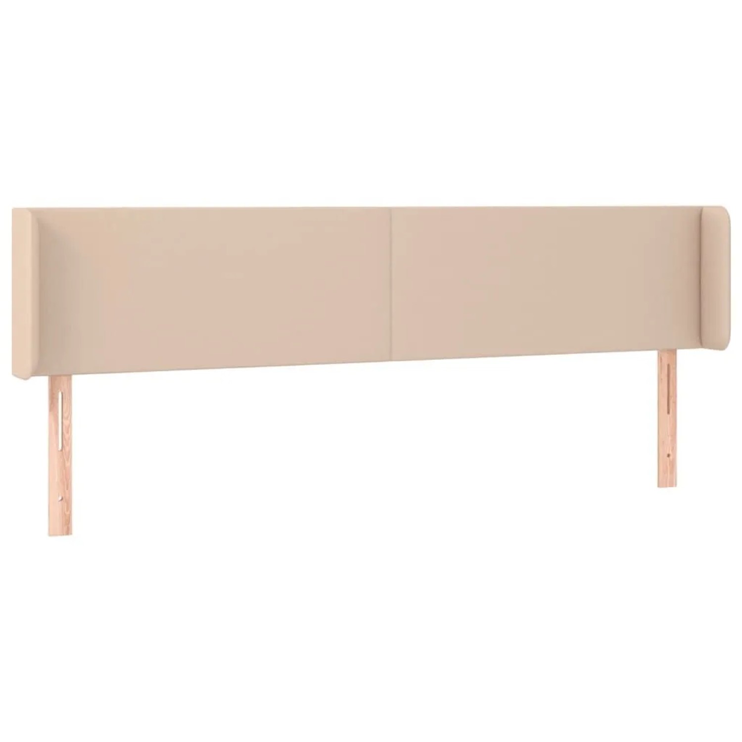 vidaXL Kopfteil mit Ohren Cappuccino-Braun 183x16x78/88 cm Kunstleder 3118595