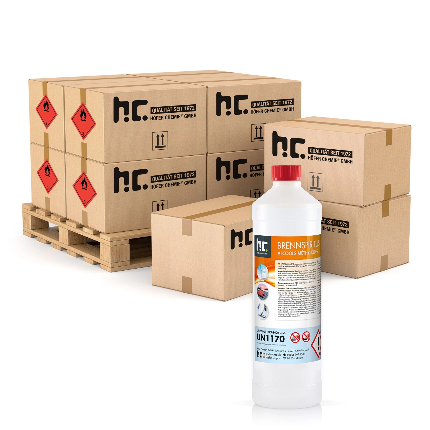 Höfer Chemie Brennspiritus 94% 240 x 1l