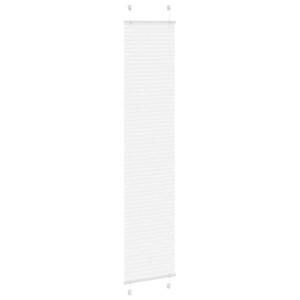 Weißes Plissee 40x200 cm aus Polyester. Faltrollo für Fenster, idealer Sicht- und Blendschutz.