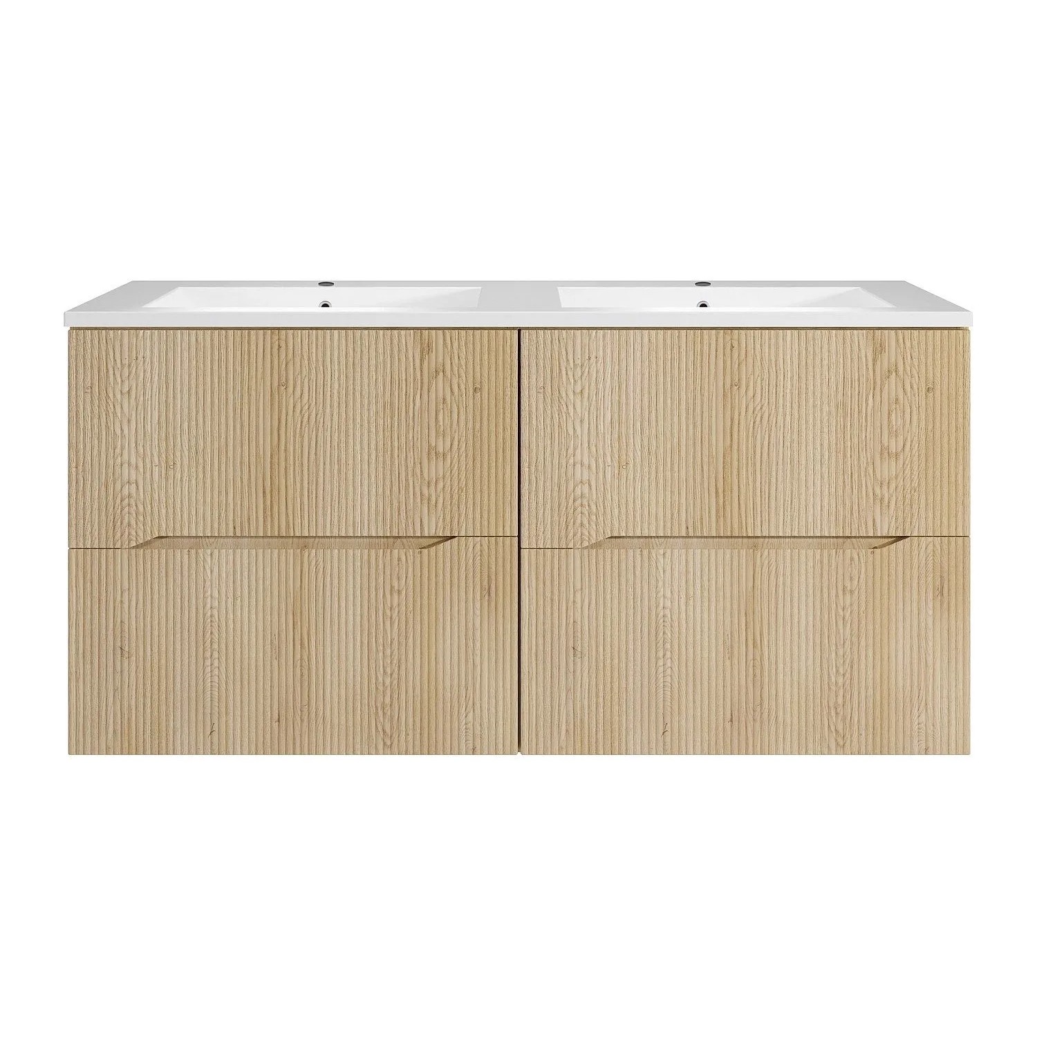 Vente-unique Doppelwaschtisch Oriso Naturfarben Hell 120 cm