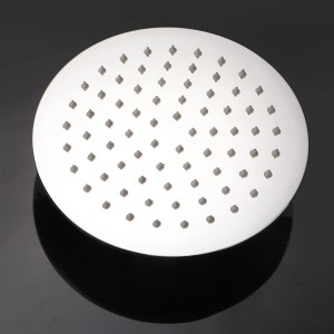 Runde Kopfbrause aus Edelstahl, 25 cm Durchmesser, für Dusche und Bad.