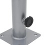 vidaXL Sonnenschirmständer für Ø38/48 mm Mast Silbern Stahl 4003374_5