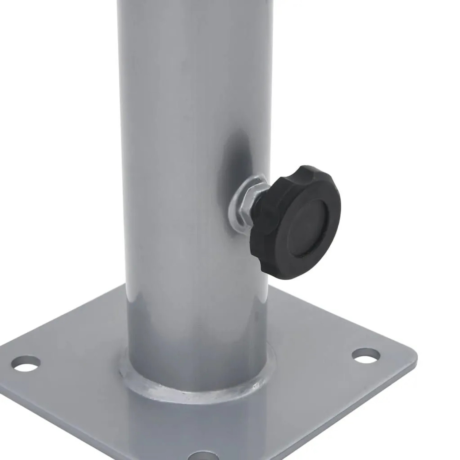 vidaXL Sonnenschirmständer für Ø38/48 mm Mast Silbern Stahl 4003374_5