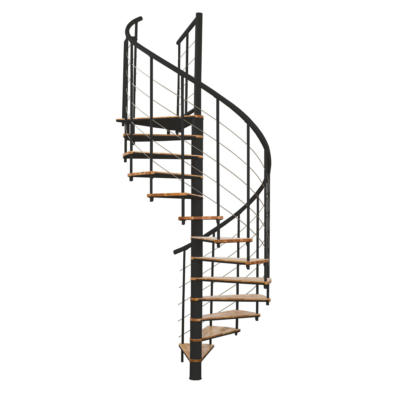 Minka Spindeltreppe Fusion Ø 140 cm Buche-Schwarz günstig online kaufen