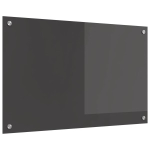 vidaXL Küchenrückwand Dunkelgrau 80 x 50 x 0,6 cm Gehärtetes Glas 42001242