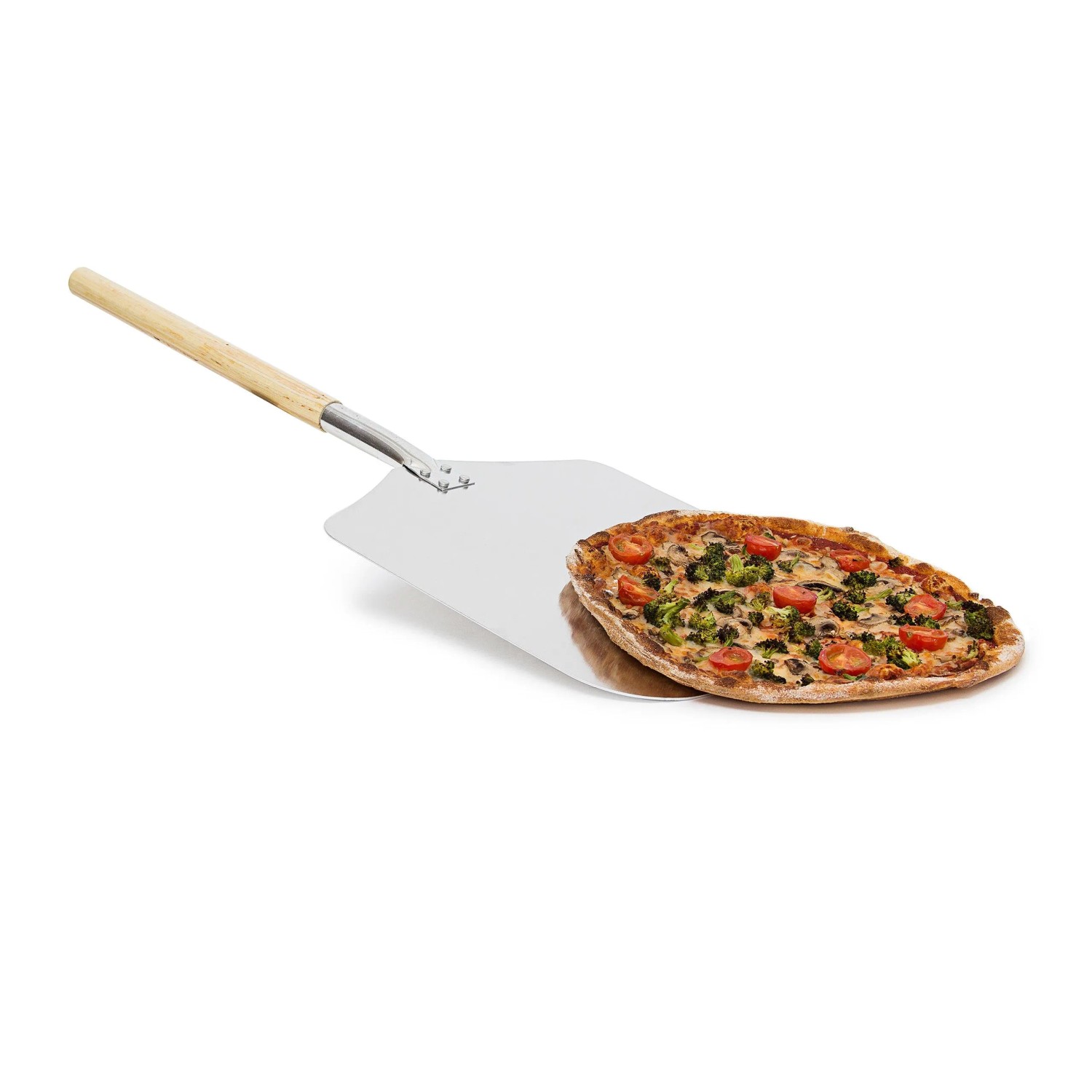 Relaxdays Pizzaschaufel Aluminium mit Holzgriff 79 cm x 30,5 cm x 3 cm 0,6 kg