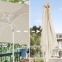 Beiger, rechteckiger Svita Sonnenschirm 3x2m mit Schirmständer, für Balkon und Garten.