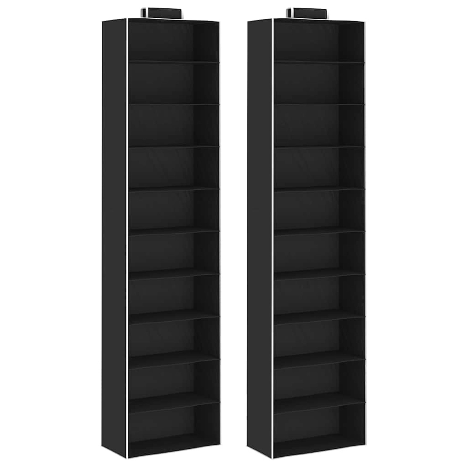 vidaXL Hängeaufbewahrung für Schränke 2 Stk mit 10 Fächern Stoff 288327