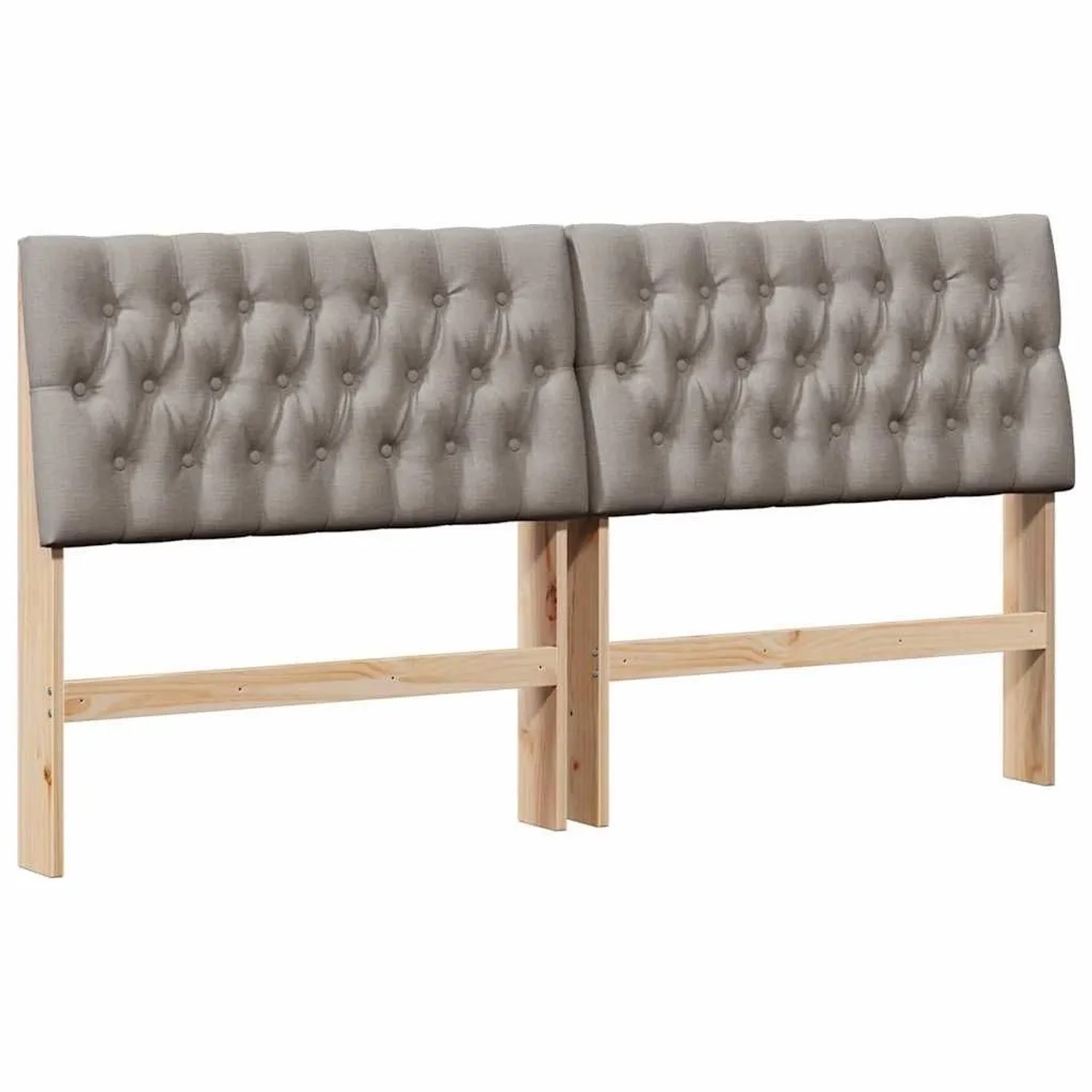 vidaXL Gepolstertes Kopfteil Taupe 180 cm Massives Kiefernholz 879327