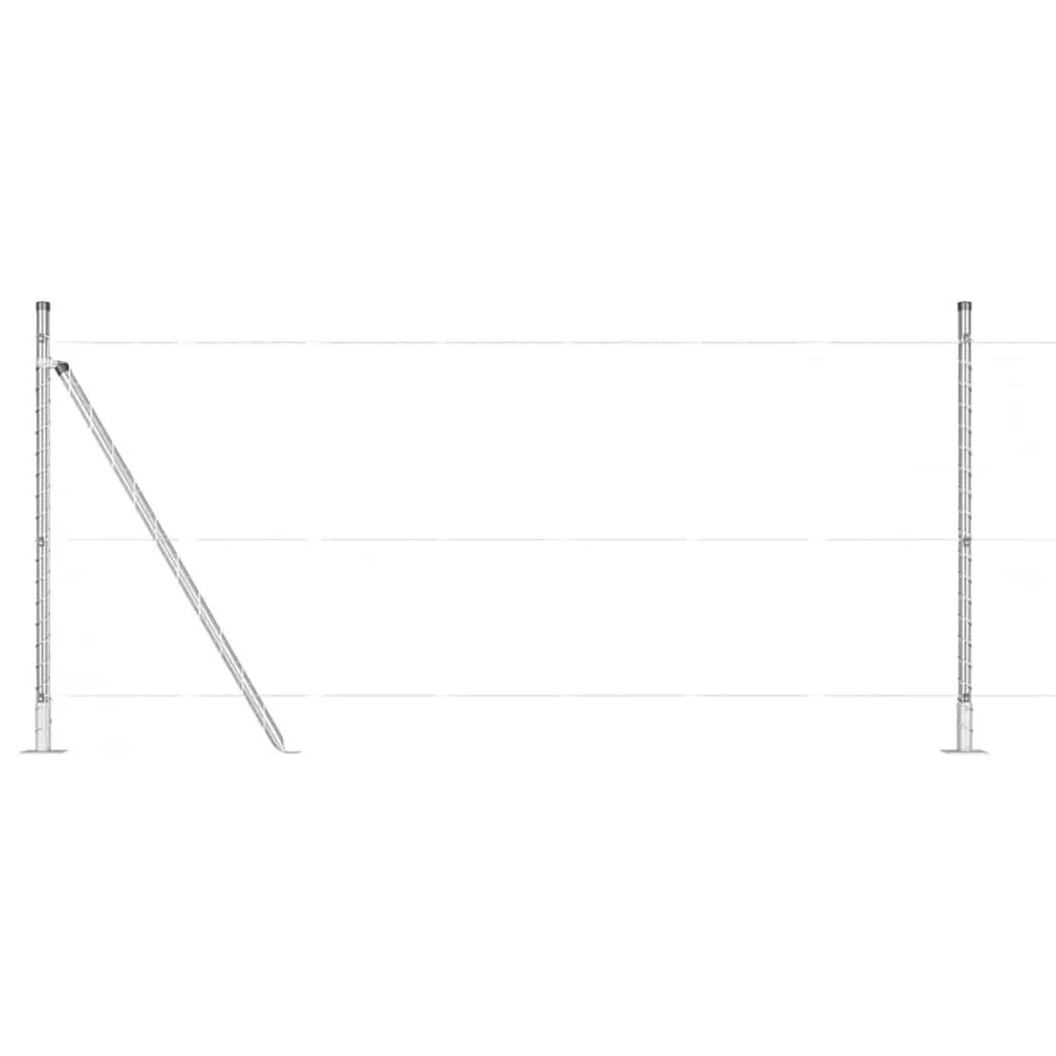 vidaXL Zaunpfosten 26 Stk Grau 3,2 x 3,2 x 110 cm 3350261 günstig online kaufen
