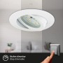 Dimmbarer LED-Einbaustrahler Attach 3er Set, weiß, Ø 8,2 cm für Innenräume.
