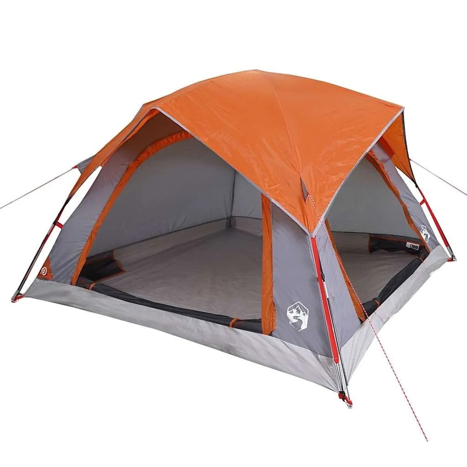 vidaXL Campingzelt 4 Personen Grau und Orange Wasserdicht 4009454 günstig online kaufen
