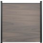 GroJa Solid Grande Steckzaun, 180x180 cm, Bi-Color Braun. Zaunelement mit Rahmen für Sichtschutz.