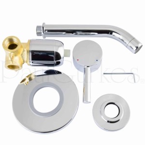 PaulGurkes Unterputz Waschtischarmatur, 2-Loch, rund, Chrom. Für moderne Badezimmer.