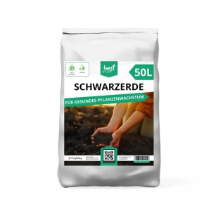 Großer Sack Best for Home Premium Schwarzerde für gesundes Pflanzenwachstum. Universelle Blumenerde, torffrei.