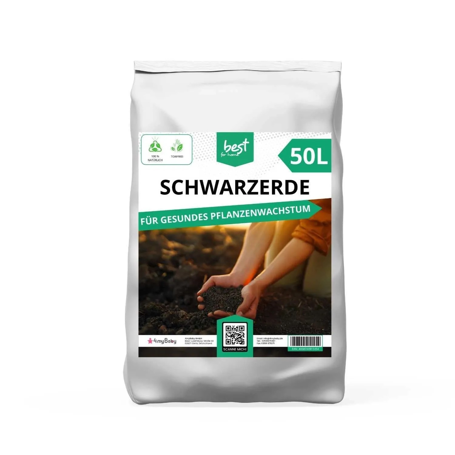 Best for Home Premium Schwarzerde 70 L Universelle Premium Gemüse und Blumenerde