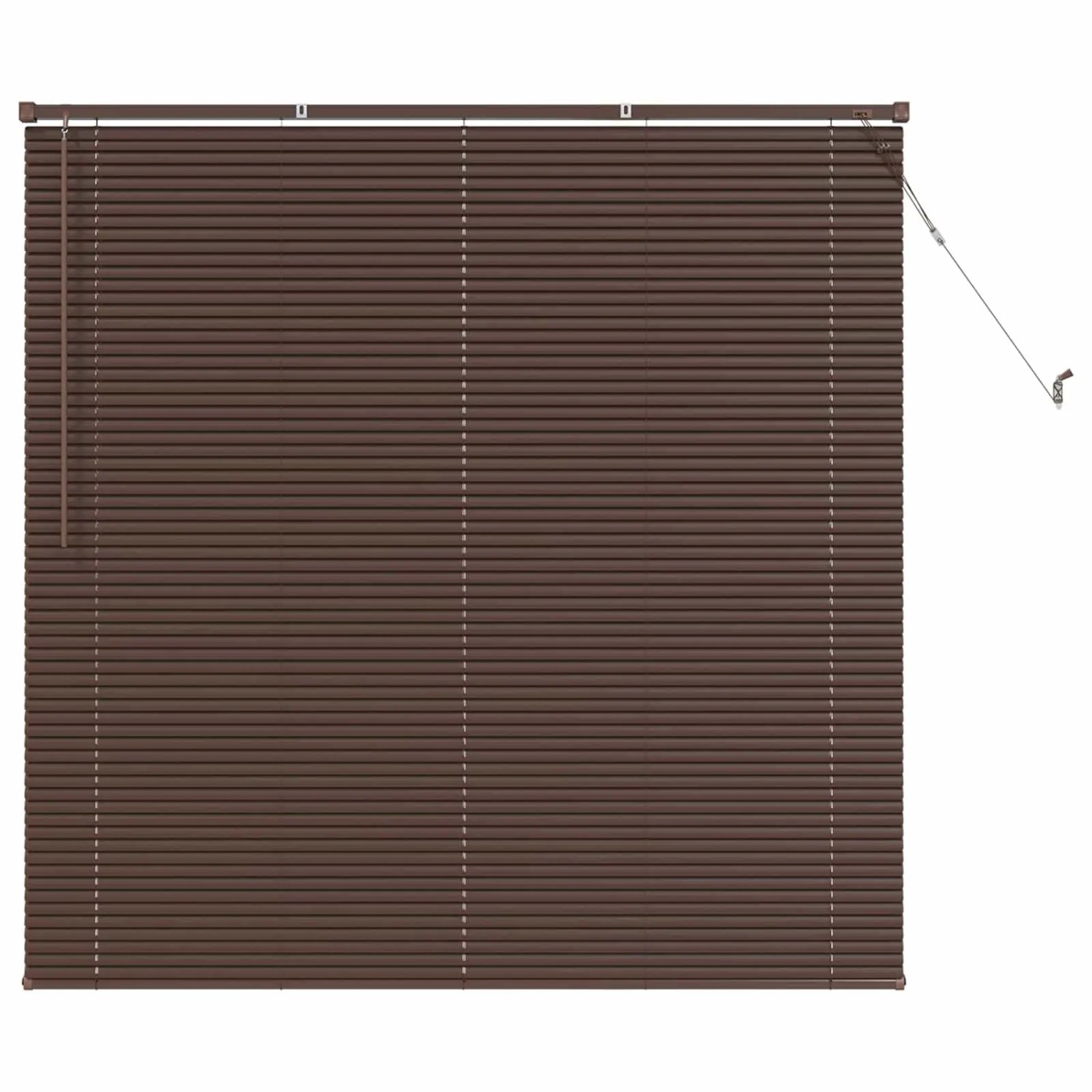 vidaXL Venetianer Jalousie Dunkelbraun mit Muster 150 x 140 cm PVC 42003794 günstig online kaufen