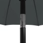 Detailaufnahme: Grauer Siena Garden Marktschirm City Ø 180 cm mit Schieber.