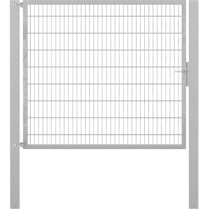 Feuerverzinktes Einzeltor Flexo Plus 200x160 cm mit Pfosten für Gartenzäune.