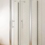 U-Duschkabine 90x75x90cm mit Doppeltür, 6mm NANO Glas und Chromrahmen.