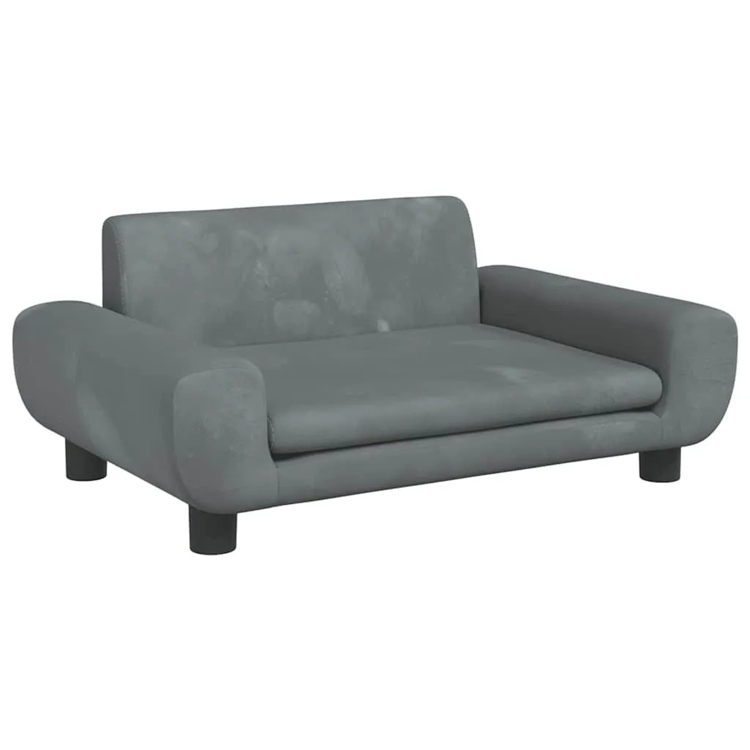 vidaXL Kindersofa Dunkelgrau 70x45x33 cm Samt 3196388