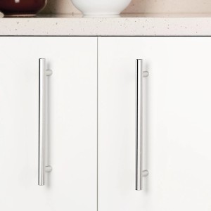 Emuca Möbelgriff Orlando L252 mm 192 mm AChsenabstand Stahl Nickel Satiniert