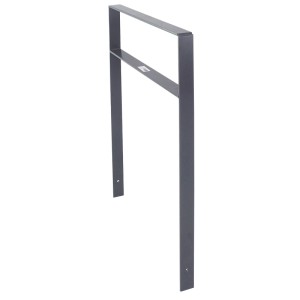 TRUTZHOLM Fahrradanlehnbügel, anthrazitfarbener Stahl, 114x77 cm, zum Einbetonieren.