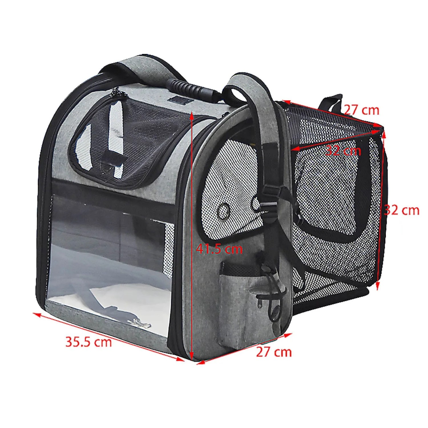 Fudajo Haustier Rucksack Ausziehbar 27X355X415Cm 6Kg Hunderucksack Katzen_4
