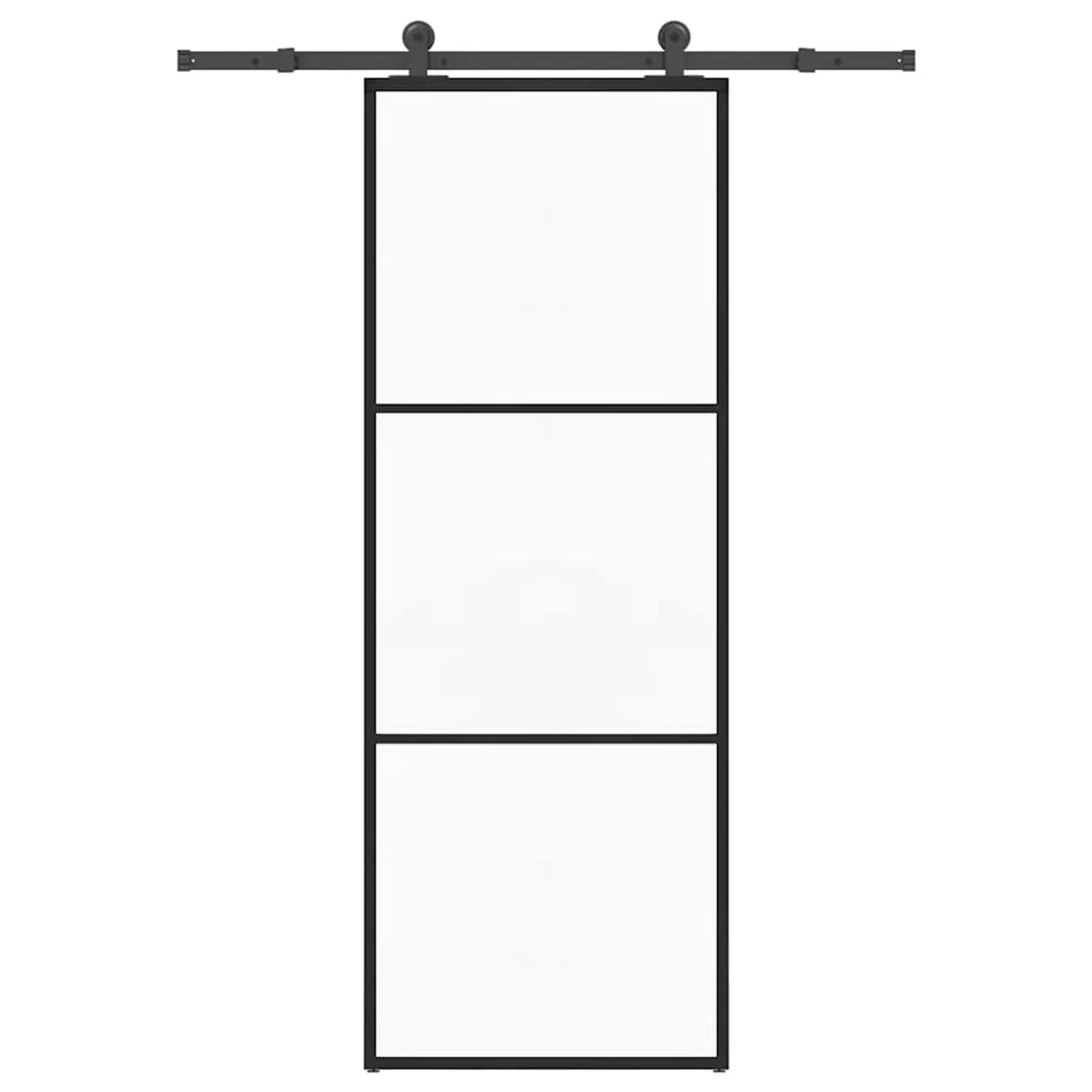 vidaXL Schiebetür mit Beschlag 76x205 cm ESG-Glas & Aluminium 3332803 günstig online kaufen