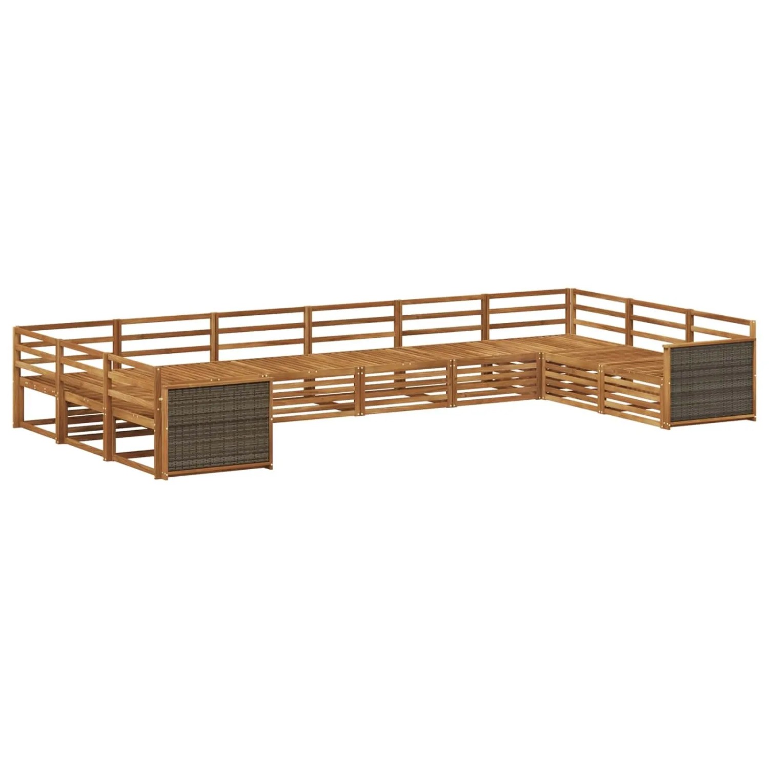 vidaXL Sofagarnituren 10 Stk Massivholz Akazie 3383887