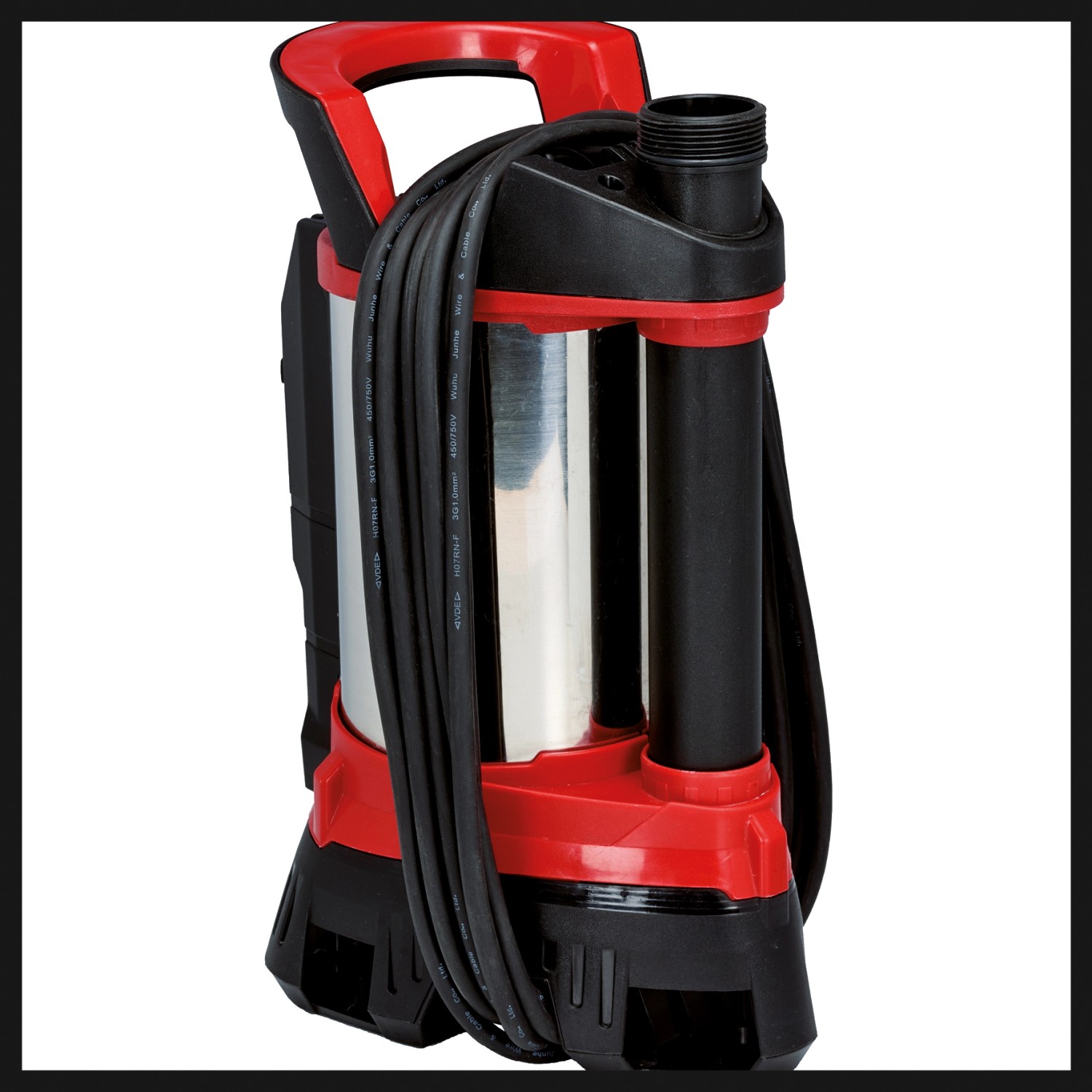 Einhell GE-DP 7935 N-A ECO Schmutzwasserpumpe mit Aquasensor, rot/schwarz.