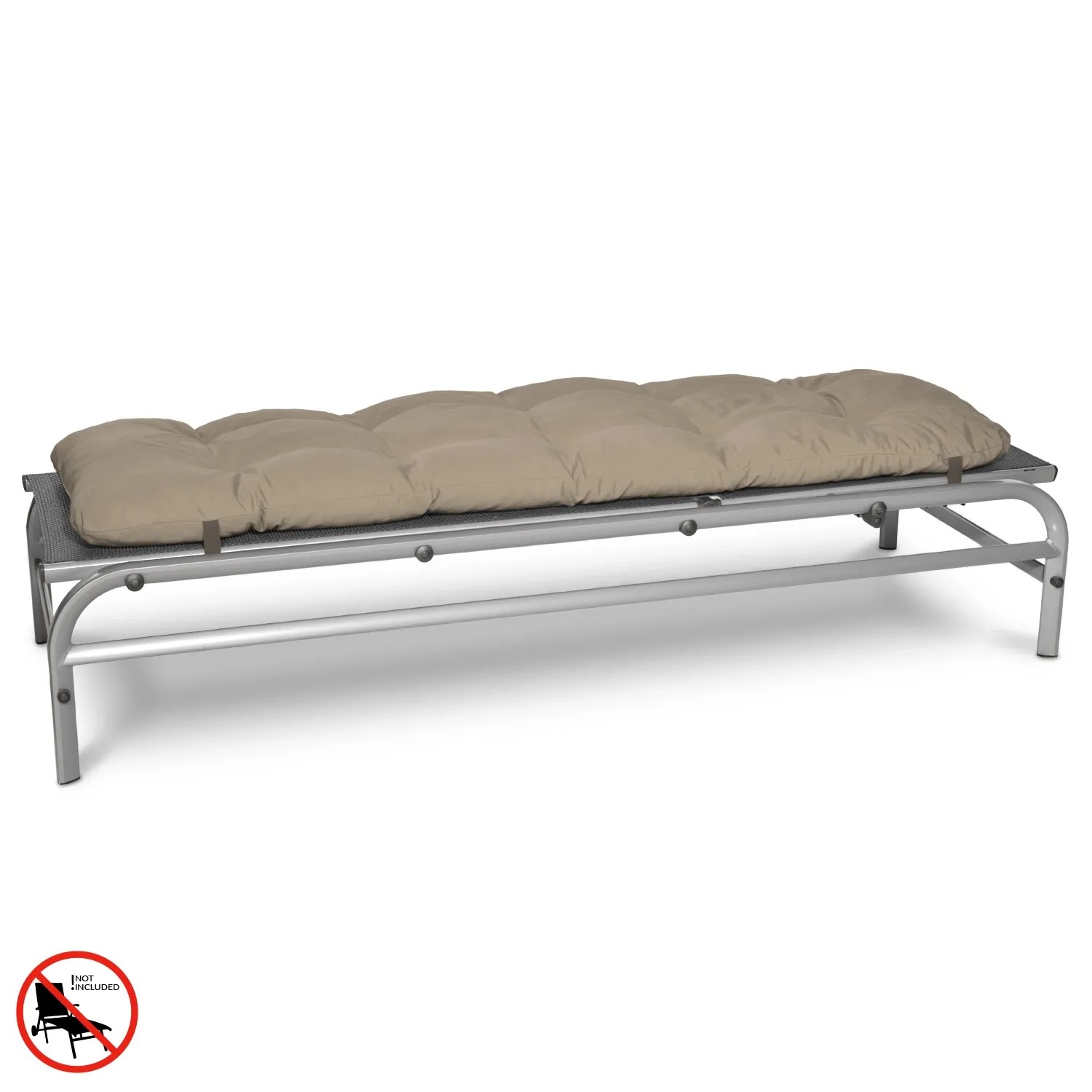 Beautissu Flair RL Rollliegenauflage, naturfarben, 190x60x8cm, auf einer Liege.