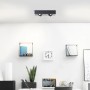 Schwarze, 2-flammige LED-Deckenleuchte Doro von Brilliant im modernen Interieur.