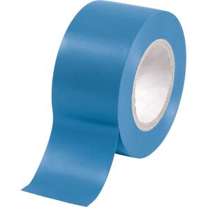 Rolle blaues Isolierband, 25 mm x 10 m, für Elektroarbeiten.