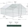 Juskys Freilaufgehege 3x4x2m: Laufstall aus Draht mit Plane, Tür und den Maßen 300x400x200 cm.