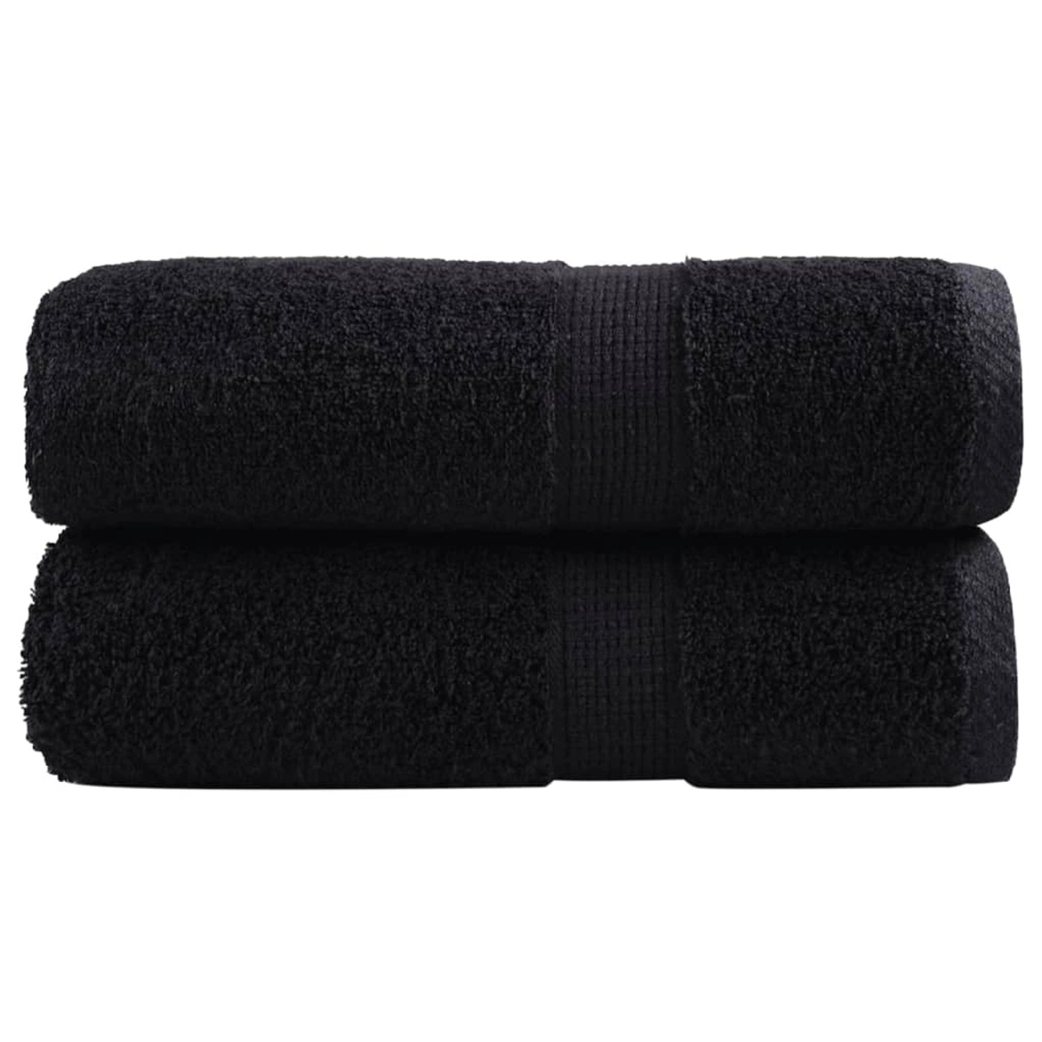 Thumbnail - vidaXL Premium-Seiftücher 2 Stk Schwarz 30x30 cm 600 g/m2 Baumwolle