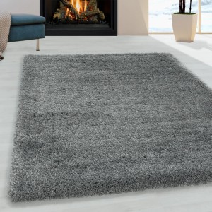 Ayyildiz Hochflorteppich Fluffy 3500, hellgrau, 160x230 cm. Weicher, einfarbiger Shaggy-Teppich.