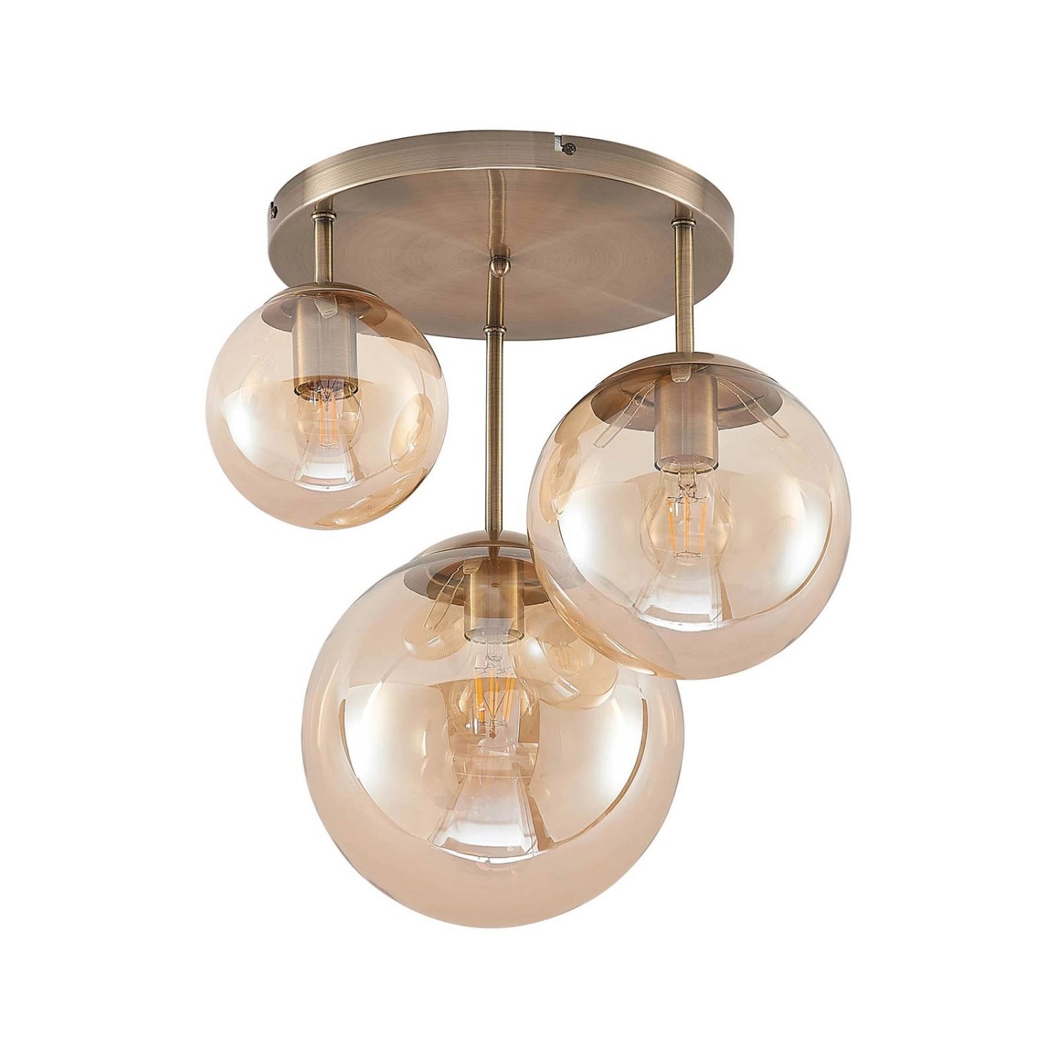 Lindby Deckenlampe Teeja 9628017 Modern in Creme aus Glas 3-flammig E27 Woh günstig online kaufen
