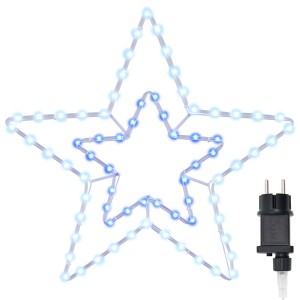 vidaXL Weihnachtsstern, kaltweiß, aus Eisen, mit LED-Lichtern für festliche Dekoration.