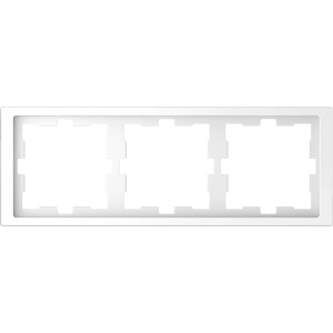 Merten Rahmen 3-fach D-Life Lotosweiß für Schalter und Steckdosen.