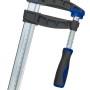 LUX Schraubzwinge Temperguss, 150x80mm, mit blau-schwarzem Griff.