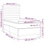 vidaXL Boxspringbett dunkelbraun, 100x200 cm. Stoffbezogenes Bett mit Matratze und Kopfteil. Ideal für erholsamen Schlaf.