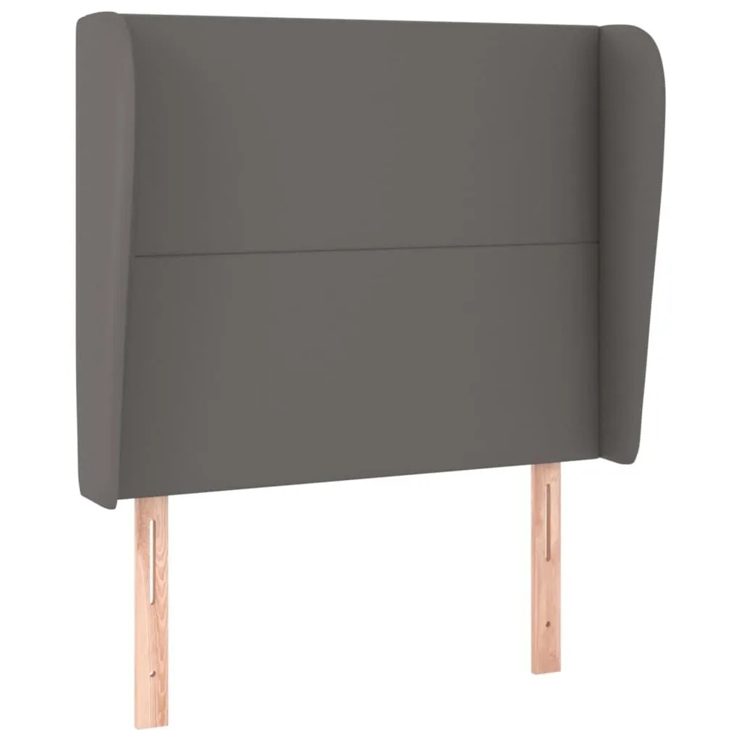 vidaXL Kopfteil mit Ohren Grau 103x23x118/128 cm Kunstleder 3117764