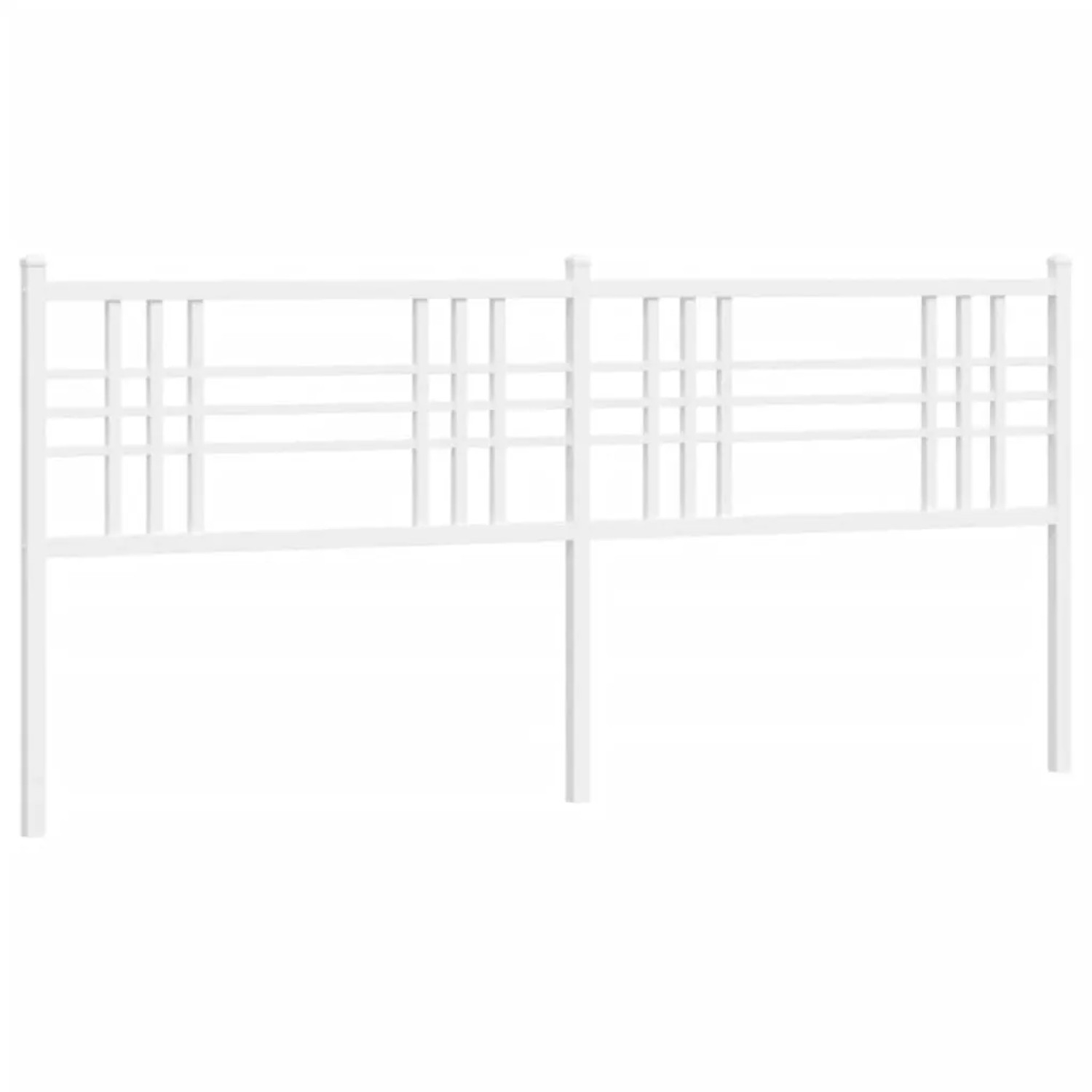 vidaXL Ersatz-Kopfteil Metall Weiß 200 cm 376411